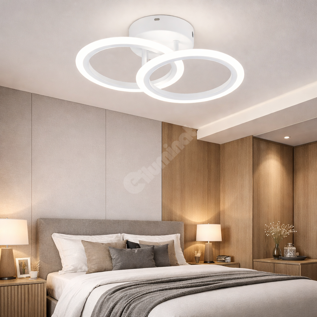 LED осветително тяло 1+1 Circle Design бяло еквивалент 300W