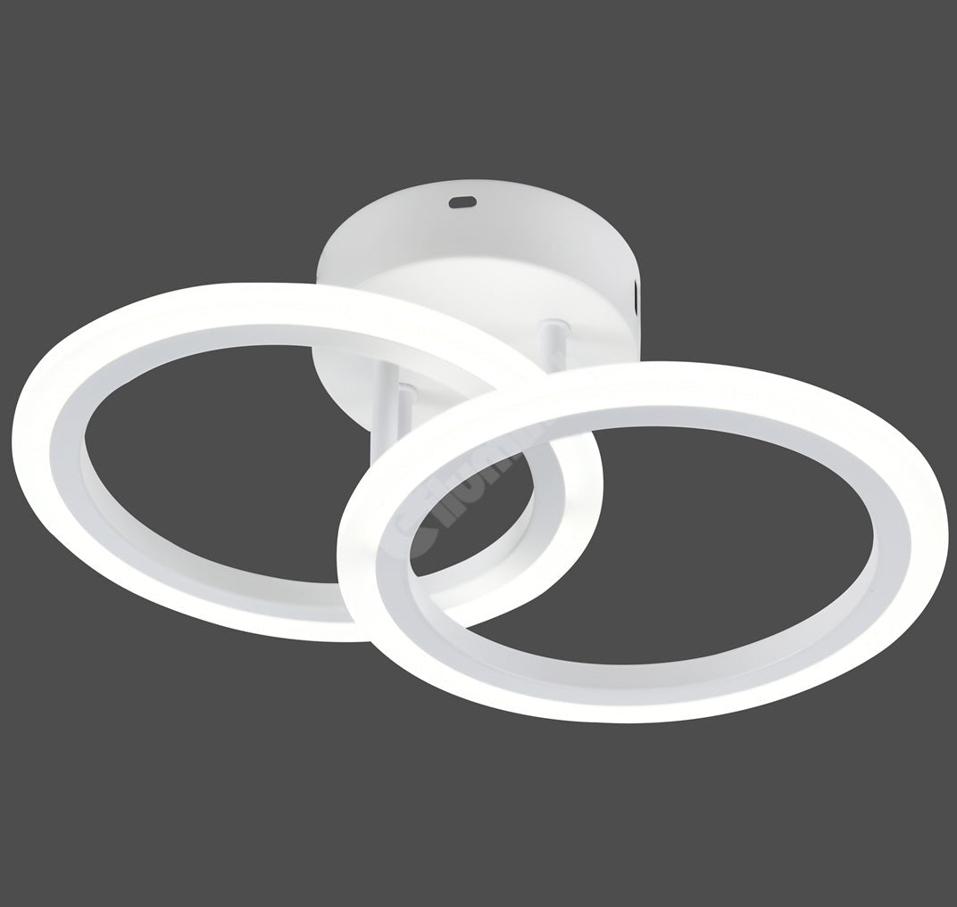 Lustra LED 1 + 1 Circle Design Alb Echivalent 300W Telecomanda ALBA / CIRCLE DESIGN Lighting Fixtures