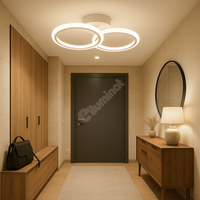 Lustra LED 1 + 1 Circle Design Alb Echivalent 300W Telecomanda ALBA / CIRCLE DESIGN Lighting Fixtures