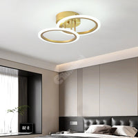 LED осветително тяло 1+1 Circle Design Gold еквивалент 300W с дистанционно