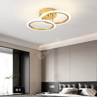 LED осветително тяло 1+1 Circle Design Gold еквивалент 300W с дистанционно