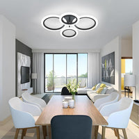 LED осветително тяло 2+2 CIRCLE BLACK Еквивалент 400W Дистанционно
