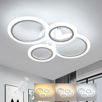 LED осветително тяло 2+2 CIRCLE Design Бяло Еквивалент 400W Дистанционно