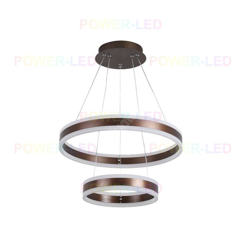 Lustra Led 204W King Wenge 2 Segmente Telecomanda Lighting Fixtures