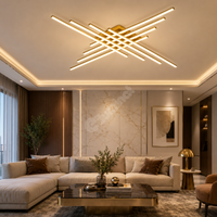 LED осветително тяло 8 Modern LINES Gold Еквивалент 1000W Дистанционно