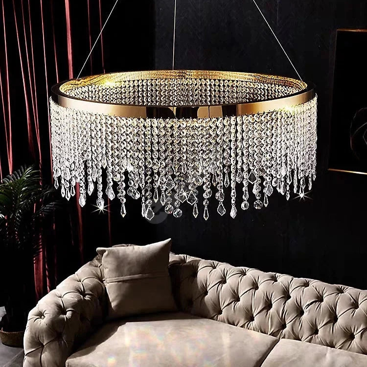 LED осветително тяло 56W Gold Luxury Cristal 1 сегмент