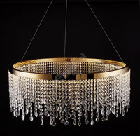 Lustra Led 56W Gold Luxury Cristal 1 Segment Chandeliers Crystal