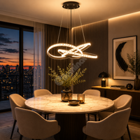 LED осветително тяло 86W Cristal Infinity Black 3 сегмента 3 функции