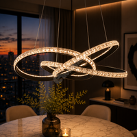 LED осветително тяло 86W Cristal Infinity Black 3 сегмента 3 функции