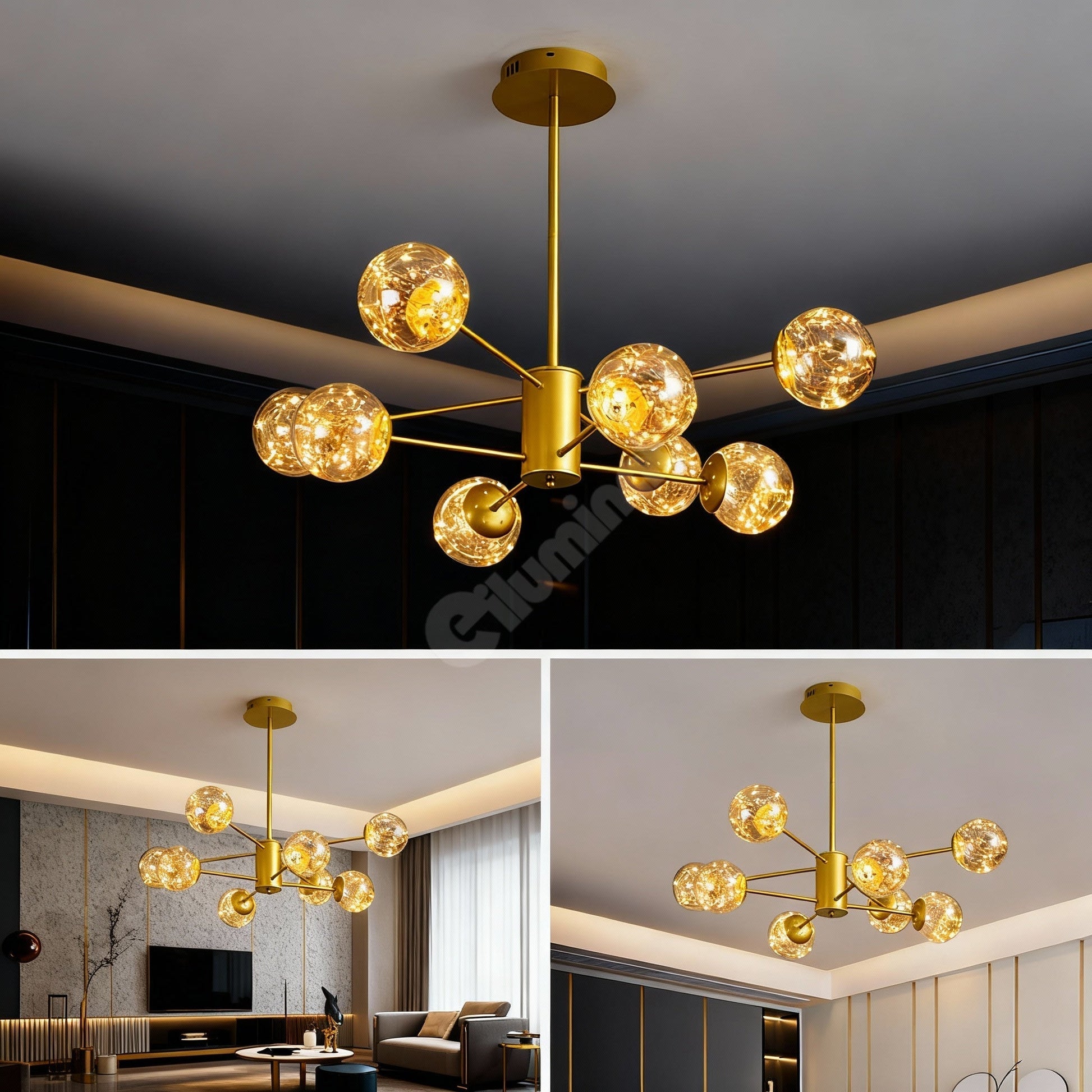 Осветително тяло LED висящо Arlio Gold еквивалент 180W