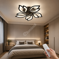 LED осветително тяло ANEMONE Black Еквивалент 500W Дистанционно управление