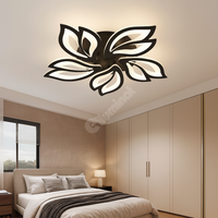 LED осветително тяло ANEMONE Black Еквивалент 500W Дистанционно управление