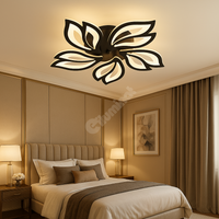 LED осветително тяло ANEMONE Black Еквивалент 500W Дистанционно управление