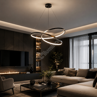 LED осветително тяло тип пендел 120W Lumea Black с дистанционно, еквивалент 600W