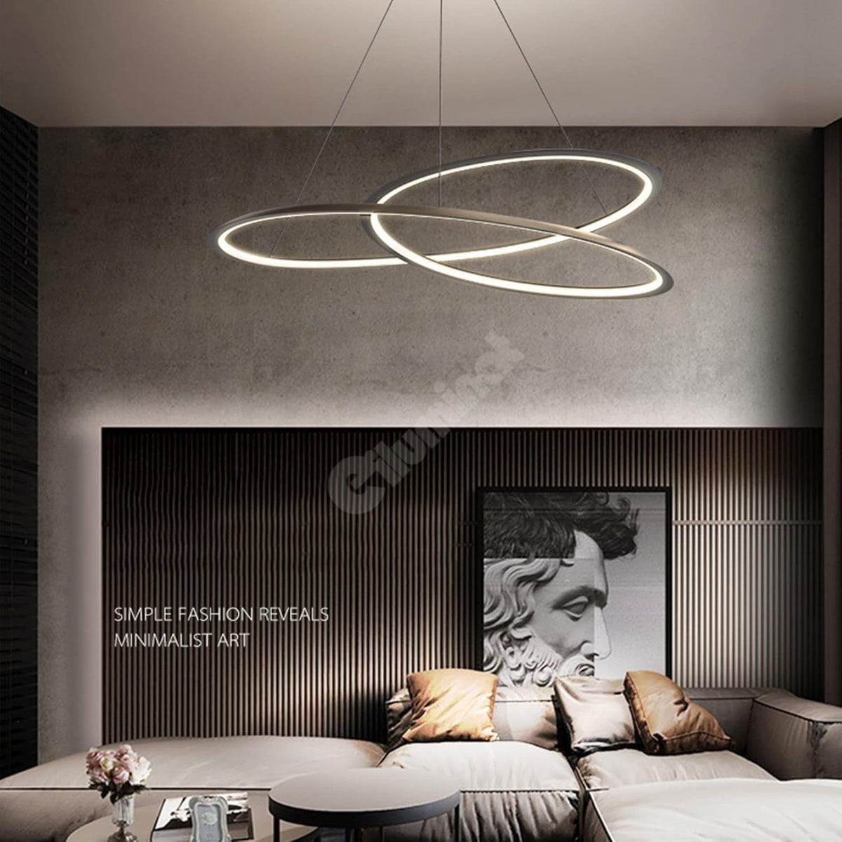 LED осветително тяло тип пендел 120W Lumea Black с дистанционно, еквивалент 600W