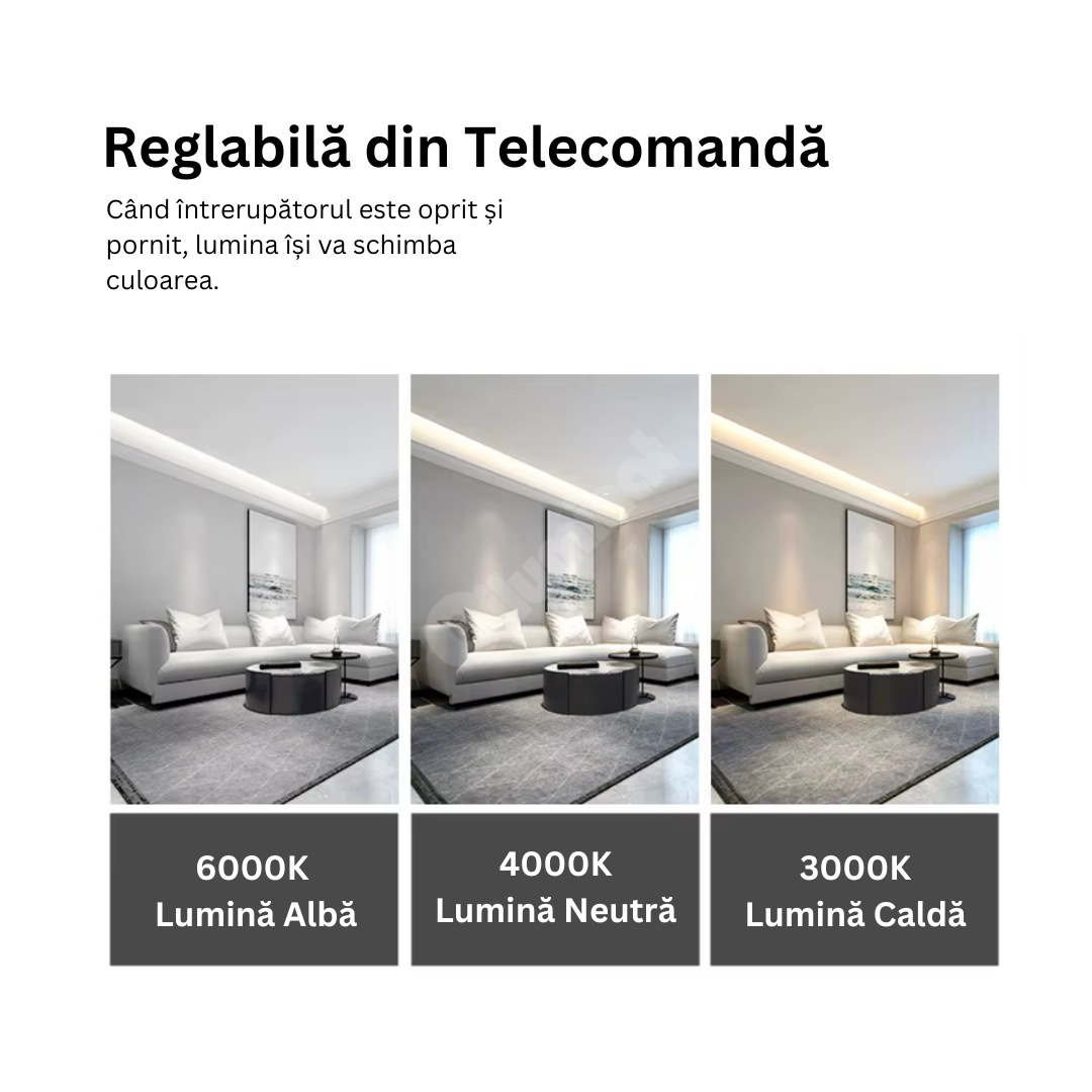Lustra LED Aplicata Glamour Halo Cristal Telecomanda Chandeliers