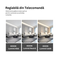 Lustra LED Aplicata Glamour Halo Cristal Telecomanda Chandeliers