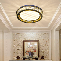 Lustra LED Aplicata Glamour Halo Cristal Telecomanda Chandeliers