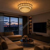 LED осветително тяло от кристал за таван Majesty с дистанционно 50-80CM