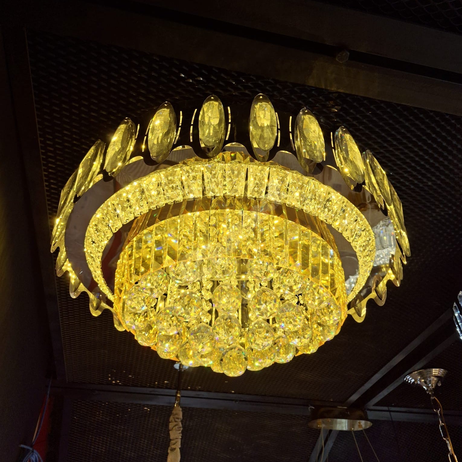 LED осветително тяло от кристал за таван Majesty с дистанционно 50-80CM