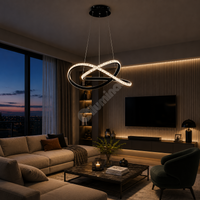 LED осветително тяло Cristal Infinity Black 2 сегмента, еквивалент 400W