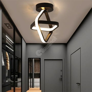 Lustra Led 26W Infinity Square Black 3 Functii Led Ceiling Light