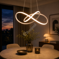 LED осветително тяло Infinity White, висящо, еквивалент 500W, с дистанционно