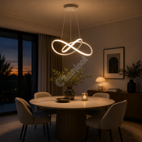 LED осветително тяло Infinity White, висящо, еквивалент 500W, с дистанционно