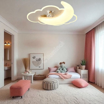 Lustra LED Kids Astronaut Echivalent 600W Telecomanda 55CM / KIDS Lighting Fixtures