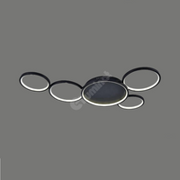 Lustra LED Minara Black Echivalent 600W Telecomanda NEAGRA / MINIMALIST DESIGN / 94CM Lighting Fixtures