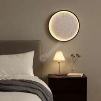 Lustra LED MOON Neagra Echivalent 180W NEAGRA / 30CM Lighting Fixtures