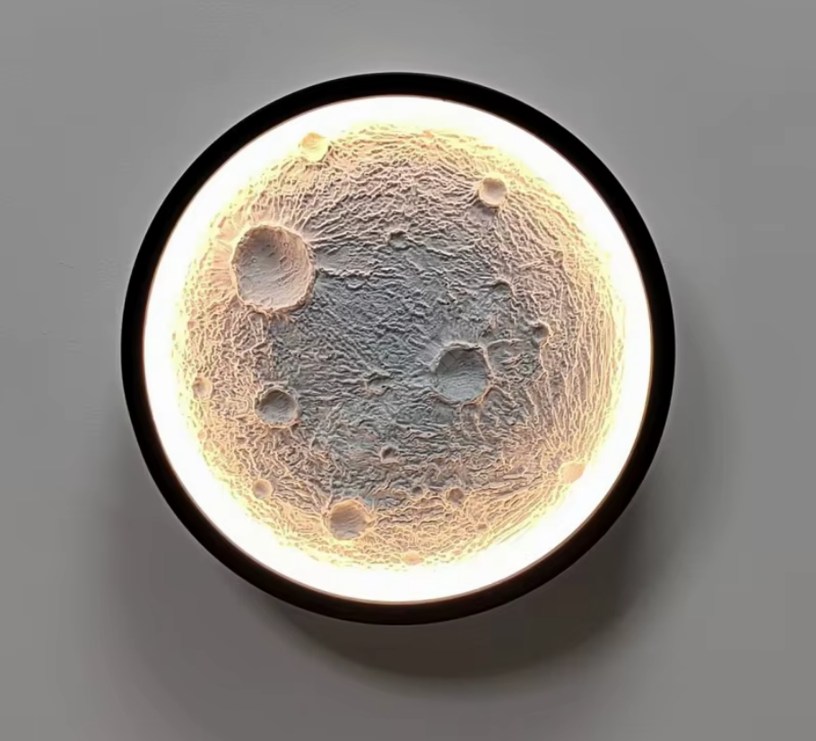LED осветително тяло MOON Черно Еквивалент 180W