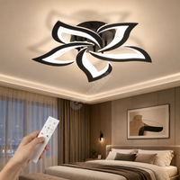 LED осветително тяло NARCISSE BLACK с дистанционно, еквивалент 500W