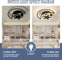 Lustra Led Semiluna Neagra Echivalent 400W Telecomanda Lighting Fixtures