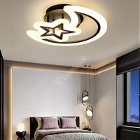 Lustra Led 78W Semiluna Neagra Telecomanda Echivalent 400W Lighting Fixtures