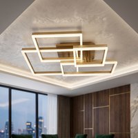 LED осветително тяло 184W Straight Angles Gold с дистанционно, еквивалент 800W