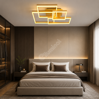 LED осветително тяло 184W Straight Angles Gold с дистанционно, еквивалент 800W