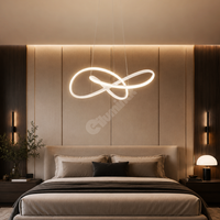 LED осветително тяло пендел INFINITY бяло, еквивалент 500W, с дистанционно