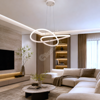 LED осветително тяло пендел INFINITY бяло, еквивалент 500W, с дистанционно