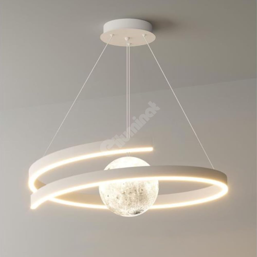 Осветително тяло LED висящо INFINITY SPHERE бяло, еквивалент 500W