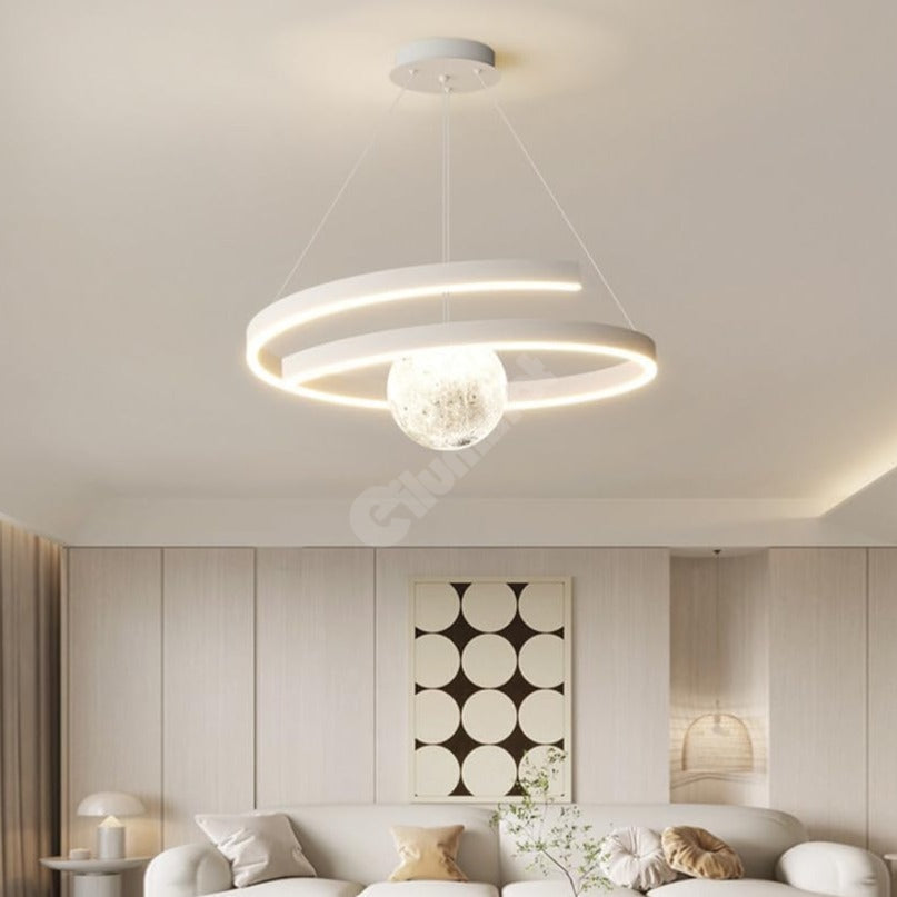 Осветително тяло LED висящо INFINITY SPHERE бяло, еквивалент 500W