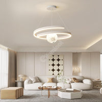 Осветително тяло LED висящо INFINITY SPHERE бяло, еквивалент 500W