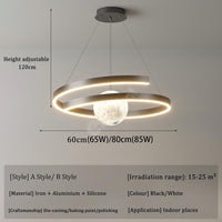 LED осветително тяло тип пендел INFINITY SPHERE Черен Еквивалент 500W