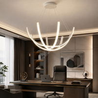 Окачено LED осветително тяло NOVIQ бяло, еквивалент 600W, с дистанционно