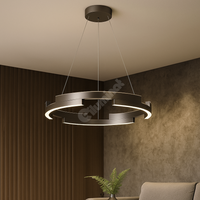 Lustra LED Orbis Cu Telecomanda Wifi 2.4G 3 Culori Black NEAGRA / SUSPENDATE / 60CM Lighting Fixtures