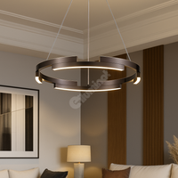 Lustra LED Orbis Cu Telecomanda Wifi 2.4G 3 Culori Black NEAGRA / SUSPENDATE / 60CM Lighting Fixtures