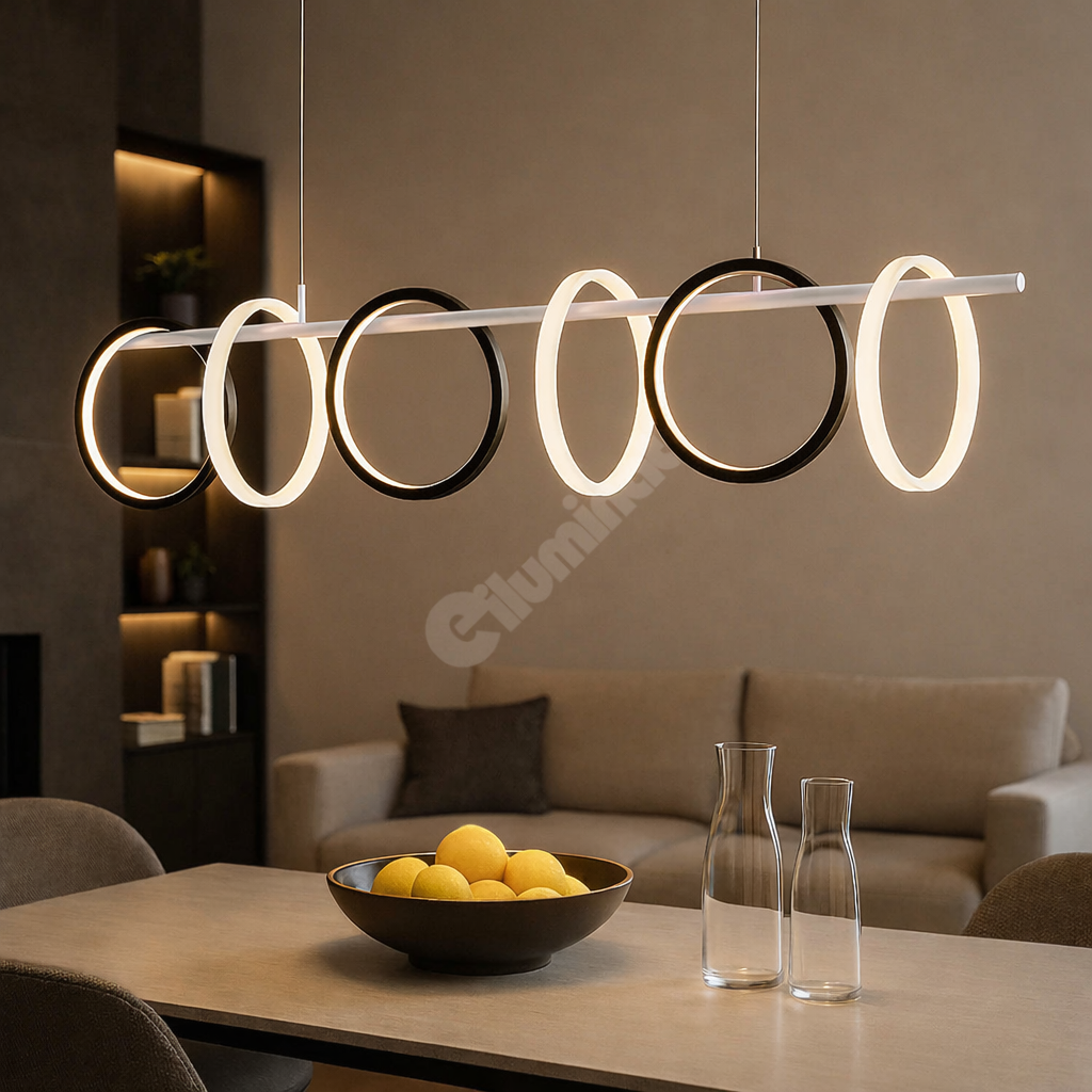LED пендел Zefir White, еквивалент 520W, с дистанционно управление
