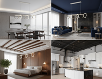 Lustra LED Suspendata Zefir Cu Telecomanda Alba ALBA / SUSPENDATE Lighting Fixtures