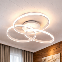 LED осветително тяло Three RINGS White еквивалент 400W с дистанционно