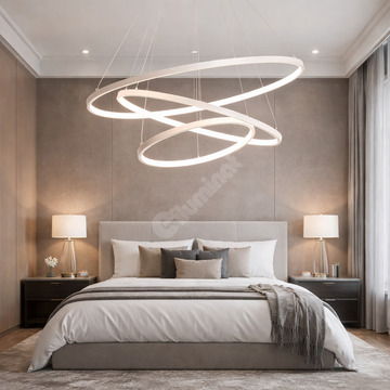 LED осветително тяло WONDER Бяло 3 сегмента Еквивалент 600W Дистанционно